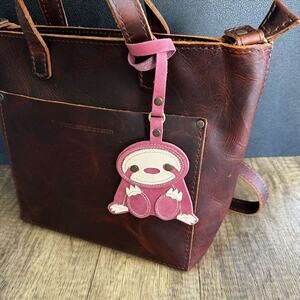 FOXGLOVE Portland Leather Sloth KEYCHAIN Charm FAST SHIP NEW